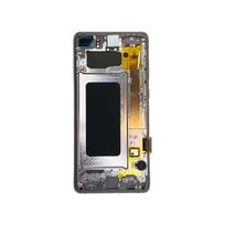 Samsung Galaxy S10+ (G975) ekranas su rėmeliu (White) (Refurbished)