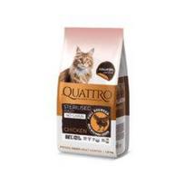 QUATTRO visavertis sausas pašaras suaugusioms sterilizuotoms katėms su vištiena, 7 kg