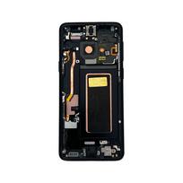 Samsung Galaxy S9 (G960) ekranas su rėmeliu (Black) (Naudotas / Grade A)