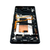 Sony Xperia 5 ekranas su rėmeliu ir smulkiomis dalimis (Black) (Pulled / Grade C)