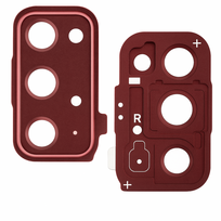 Samsung Galaxy S20 FE (G781) kameros stikliukas su rėmeliu (Red) (Compatible)