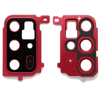 Samsung Galaxy S20+ (G985) kameros stikliukas su rėmeliu (Red) (Compatible)