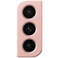 Samsung Galaxy S21 5G (G991) kameros stikliukas su rėmeliu (Pink) (Compatible)