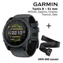GARMIN Tactix 8 – 51 mm, AMOLED, Sapphire, Cerakote, Titanium, Slate grey + HRM 600 Sensor sportinis laikrodis 010-04553-01 / 010-13383-00