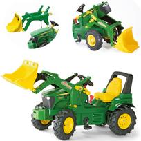 Rolly Toys rollyFarmtrac John Deere 7930 – žalias pedalu minamas traktorius su kaušu