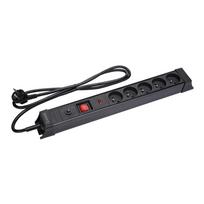 Hawk HWPS502BK viršįtampių apsauga su 5 lizdais, 1,5 m, juoda