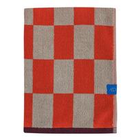Oranžinės spalvos/smėlio spalvos iš frote audinio iš organiškos medvilnės vonios rankšluostis 70x133 cm Retro – Mette Ditmer Denmark
