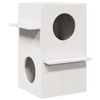 Cat House White 43x43x60 cm medžio masyvo pušis