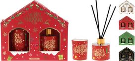 Dovanų rinkinys XMAS HOUSE (namų kvapas+žvakė), 40ml+50g