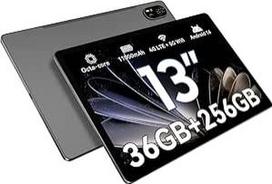 "Blackview Android 16" planšetinis kompiuteris 13 colių MEGA8.36GB RAM + 256GB ROM, 90Hz 2K FHD didelis ekranas, žaidimų planšetinis kompiuteris, aštuonių branduolių T620, 50MP + 13MP dviguba AI kamera, 11000 mAh baterija, 4G LTE + 5G WiFi/GPS/WideVine