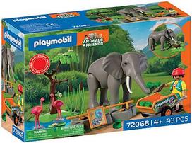 Playmobil - Elephant with Zookeeper (72068)
