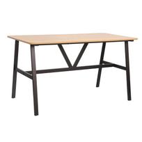 Valgomojo stalas SVEA 140x70xH76cm Uosio/Juodos spalvos
