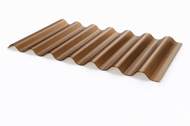 PVC lakštas 900x2000mm 76/18 banga (bronza)