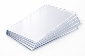 Organinis stiklas PS lygus 5x1000x1000mm (skaidrus)