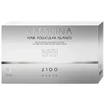 Labo, Crescina Follicular Islands 2100, For Growth Stimulation, Ampoules Treatment Serum, For Scalp, For Women, 10 +10 pcs