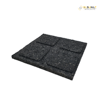 Guminės trinkelės blokeliams 250x250x20, juodos