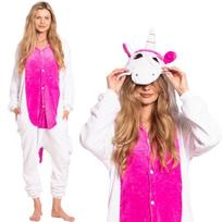 Moteriška Vientisa Pižama Kigurumi Kostiumas Vienaragis Rožinis 175-185 Cm Xl, XL