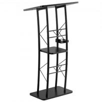 Podiumo stovas, 59.5x40x118 cm, juodas, metalas