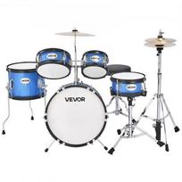 Vaikiškas būgnų rinkinys, 5 dalių 35,6 cm, mėlynas, muzikos instrumentų komplektas