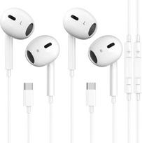 USB-C ausinės su mikrofonu, tinka iPhone ir Galaxy, 2 poros