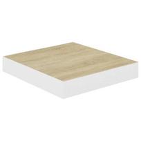 Pakabinama sieninė lentyna，sieninis stovas, ąžuolo ir balta, 23x23,5x3,8cm, MDF CFE993417