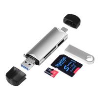 6in1 kortelių skaitytuvas TF/SD/USB/Type-C