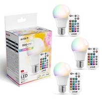 LED lemputė Avide RGB+W 9.7W E27 su pulteliu 3vnt