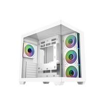 Cooler Master Elite 681 E681-WHNN-S00 Gehäuse – Mid-Tower – ATX – Seitenteil aus gehärtetem Glas – 4× ARGB-Lüfter – USB-C – Weiß
