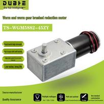 12V DC kirmėlinis pavarų variklis: Didelis sukimo momentas, Savaime užsifiksuojantis, Reguliuojamas greitis, Pirmyn/Atgal 24V - 11 RPM