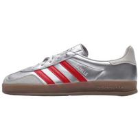 adidas Gazelle Indoor Sidabrinės Metalo Geresnės Skarlatinės Pilkos Moteriški Sportbačiai Pilki-Vienas JR2403 36