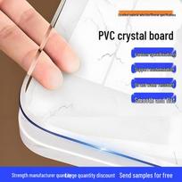 Skaidrus PVC staltiesės padėkliukas: Atsparus vandeniui, aliejui, nudegimui, dulkėms. 0.5mm thickness, 1m x 1m skaidri