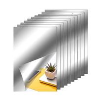 8 vnt. 20x20 cm / 30x30 cm akrilinės lanksčios veidrodinės plokštės / lipnios durų veidrodinės plytelės / pjaustomos prie sienos tvirtinamos veidrodinės lipdukai as the picture