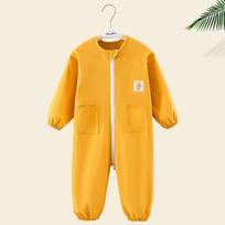 Baby Stain-Proof Smock: Autumn/Winter Painting & Crawling Onesie 110 cm geltona