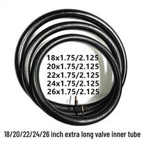 Extended Valve Inner Tube for Bicycles - 18/20/24/26 Inch x 1.75/1.95/2.125 with 48mm Straight Valve 18x2.125 extended 48mm valve tube