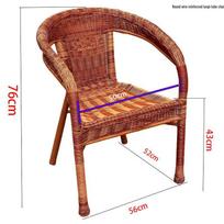 Kiemo rotango pintas fotelis: Kėdė su atlošu, skirta naudoti patalpose ir lauke, visais metų laikais atnaujintos kavos staliuko kėdės spalva