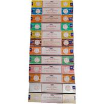 Satya Nag Champa Agarbatti (Smilkalų lazdelė) Mišinys Combo 12 x 15 gramų (Iš viso 180g) Multi Kvapas (Gali skirtis)