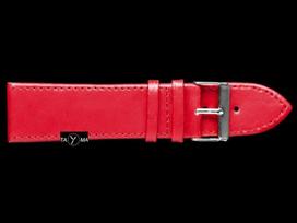 Natūralios odos laikrodžio dirželis 24mm bordo spalvos