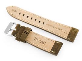 Odinis laikrodžio dirželis W48 - PREMIUM - alyvų žalias - 24mm