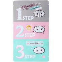 Holika Holika - Pig Nose Clear Black Head 3-Step Kit Lakštinės veido kaukės 8 g unisex