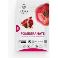 Stay Well - Vegan Sheet Mask - Pomegranat Lakštinės veido kaukės 23 g unisex
