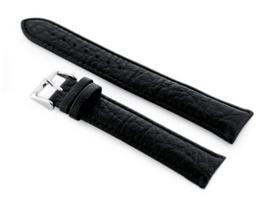 Natūralus odinis laikrodžio dirželis W05XL - 22mm, juodas