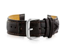 Odinių laikrodžių dirželis W102L 24mm tamsiai rudas