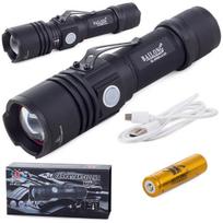 Bailong® Taktinis žibintuvėlis W556 CREE XM-L3-U3 su USB