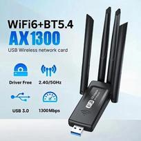 1300Mbps Bluetooth 5.4 WiFi adapteris, dviejų juostų 2.4G/5GHz belaidžio tinklo plokštė, 4 antenų belaidis imtuvas, skirtas PC/nešiojamajam kompiuteriui, nereikia tvarkyklių
