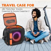 JBL Partybox Encore Essential 2 apsauginis paminkštintas garsiakalbio dėklas su kišenėle mikrofonui, dvipusis vandeniui atsparus garsiakalbio laikymo krepšys CHINA