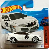 Hot Wheels Mainline Modeliukas 2018 Honda Civic Type R White Cjs Short card (yra Sandėlyje)