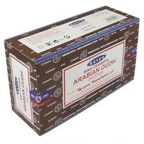Satya Nag Champa Arabian Oudh smilkalų lazdelės Agarbatti 180 gramų dėžutė | 12 pakuočių po 15 gramų dėžutėje | Eksporto kokybė ruda