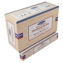Satya Nag Champa persiško muskuso smilkalai Agarbatti 180 gramų dėžutė | 12 pakuočių po 15 gramų dėžutėje | Eksporto kokybė ruda
