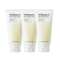 NATURE REPUBLIC Vitapair C Didelis putojantis veido prausiklis 300ml 3 vnt. rinkinys Šviesinantis vitaminas C Veido prausiklis Giliai valantis poras