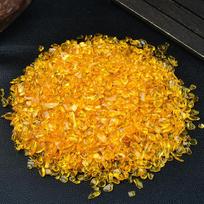 Lucky Citrine Chips Treasure Pot: Multicolor Gemstone Ornament with Demagnetizing Stone for Home Decor